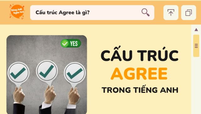 cau truc Agree trong tieng Anh